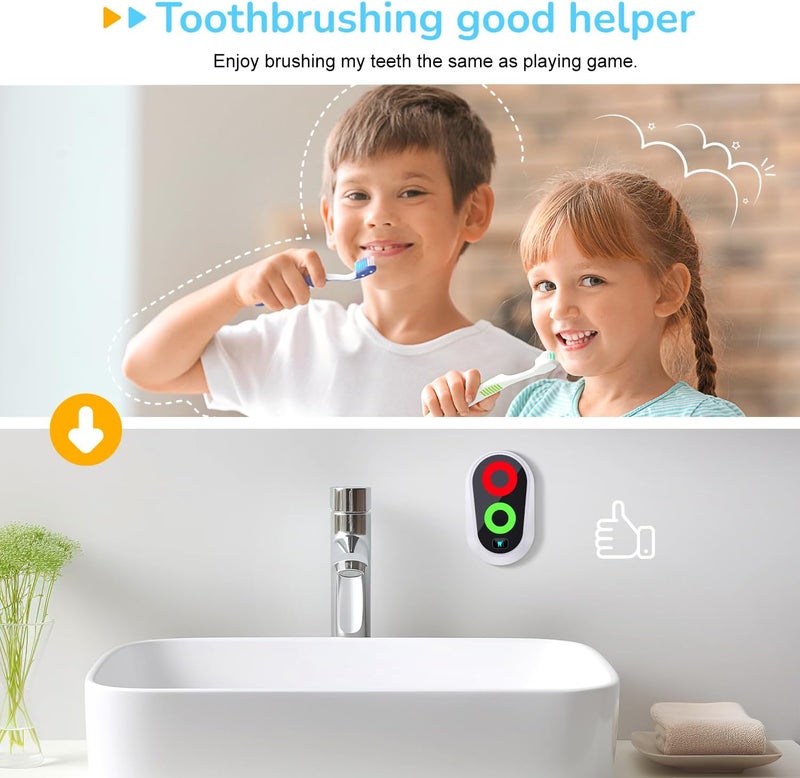 Ferriswheel Toothbrushing Timer for Kids 2 to 3 Minutes, Funny Novelty Gift for Kids Adults, Magnetic Waterproof Timer with Color Lights in Bathroom for Children Training Coach (White) - Image 3